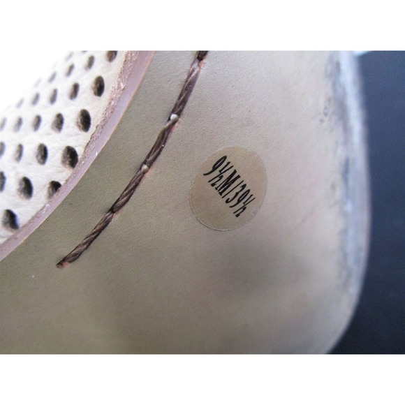 Vince Camuto Beige Perforated Suede High Heel Bootie Sandals Women Sz 9.5 M - Picture 14 of 15